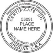 Arizona Registered Professional Geologist Seal